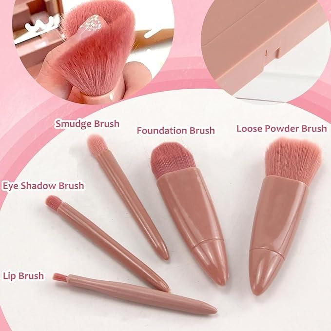 Glam On 5-in-1 Makeup Brush & Mirror Set