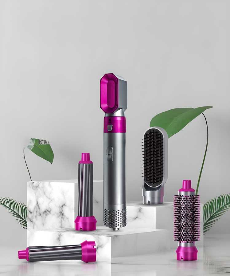 "Ionic 5-in-1 Hair Styler: Effortless Waves, Curls & Volume"
