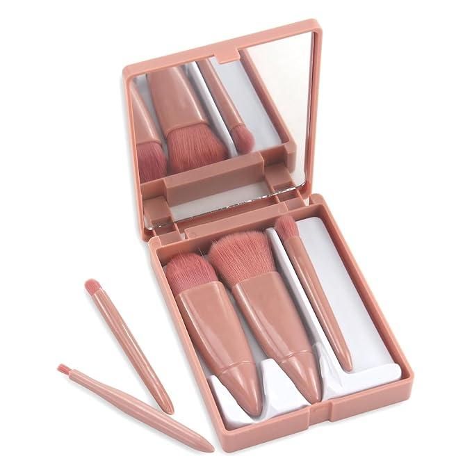 Glam On 5-in-1 Makeup Brush & Mirror Set